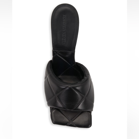 Bottega Veneta Black Lido Leather Mules- Size 37/7- New in Box - Picture 3 of 15